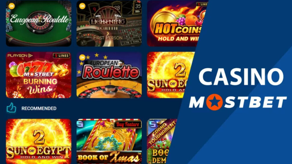 Mostbet UZ onlayn casino o'yinlari